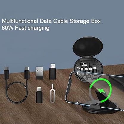 Multifunctional Data Cable Set 60w Fast Charging Cable For Android & Iphone