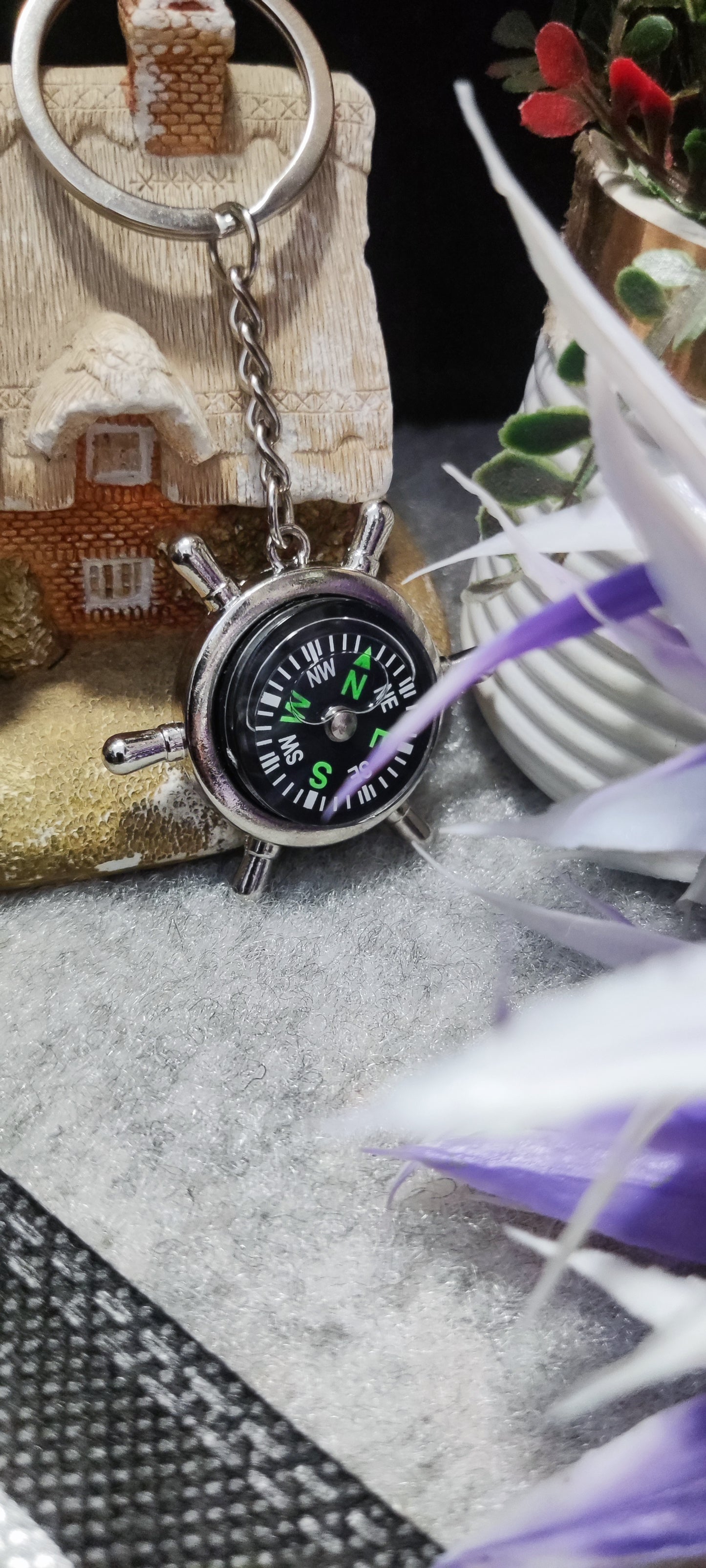 Compass Keychain