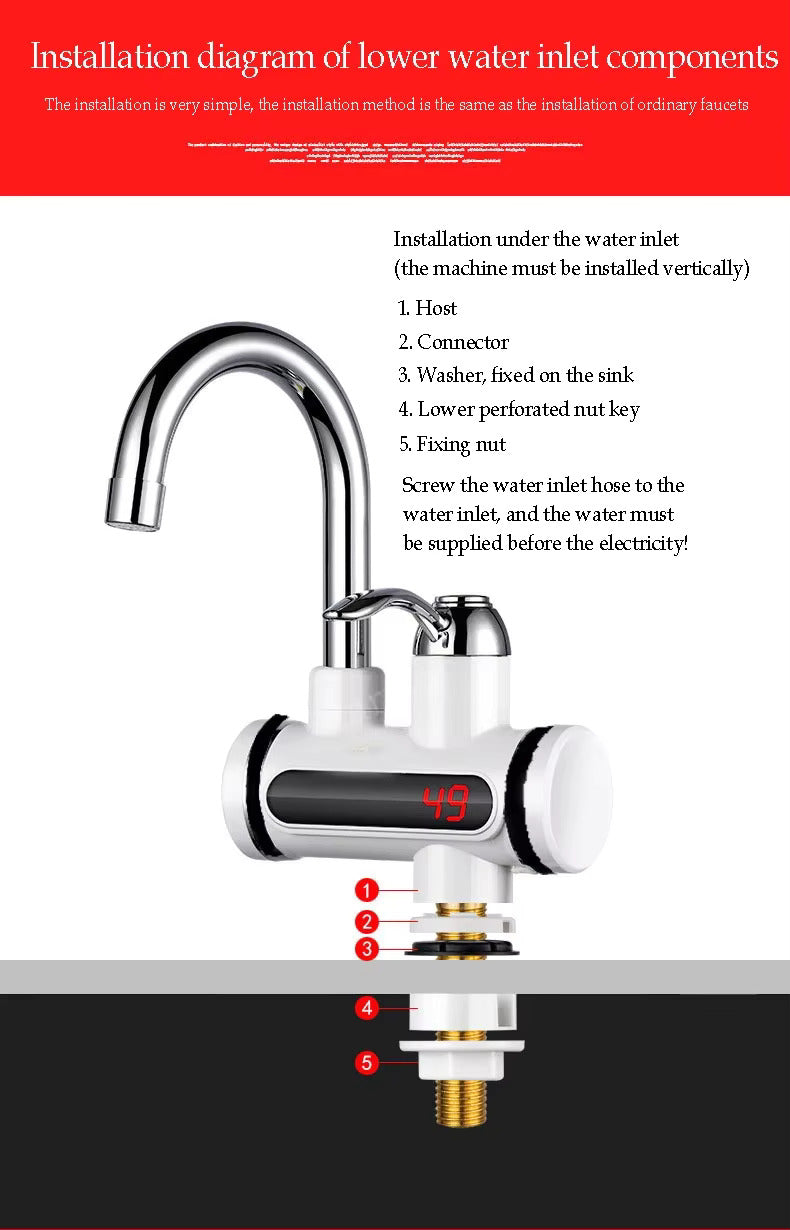 Instant 360° Electric Water Heating Tap